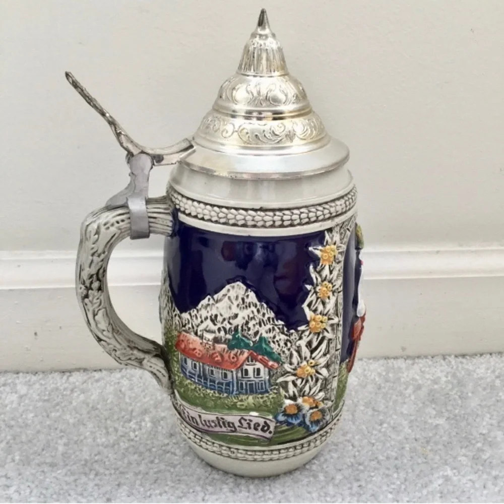 Vintage Handmade German Beer Stein